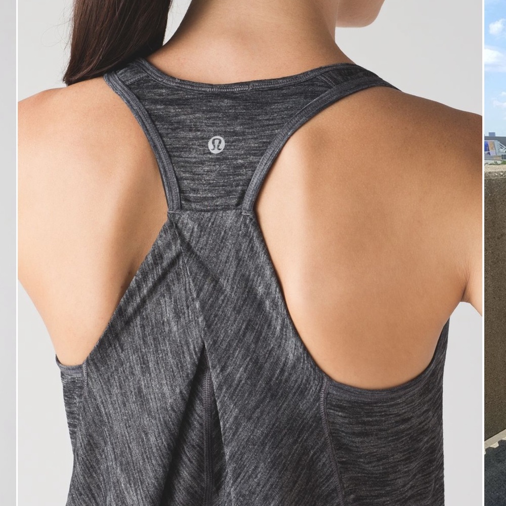 NWT Lululemon Essential Heathered Blk Tank size 4